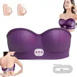 Brustmassagegerät Brustvergrößerungs Massage Bh Usb Wireless Breast Massager Elektrische Brustvergrößerung Elektrische Brustmassagegeräte Brustmassagegerät Zur Straffung Brustvergrößerung（lila）