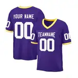 Personalisierte Sport-T-Shirts für Herren, personalisierbar, Fußballtrikot, bedruckt, Teamnamennummer, atmungsaktives T-Shirt für Damen und Jugendliche, 1, S