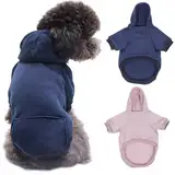 2 Stück Hunde Hoodie, Kleine Hunde Strickpullover Wintermantel, Warm und Leicht, mit Einer Weichen Textur, Leicht zu Tragen (Grau, Schwarz) (XL) (Kapuzenpullover)