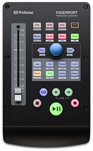 PreSonus FaderPort, DAW-Mixer-Controller für Musikproduktion mit Studio One Artist, Ableton Live Lite, Software-Bundle für Aufnahme, Streaming und Podcasting