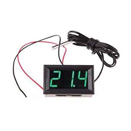 Digitales Temperaturmessgerät, 12 V, mit LED-Display, -50 bis +110 Grad Celsius