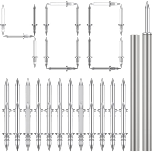 200/100pcs Double Head Seamless Installation Nail Line Metal Sockelleiste Line Non-Marking Anti Rostfrei Sockelleisten Schraubensatz (Color : 400 Nails 4 Rod)