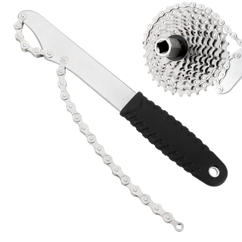 Kettenpeitsche, Fahrradwerkzeug, Ritzelentferner, ergonomischer tragbarer Schraubenschlüssel, 6,5 x 3 x 31,5 cm, Radwerkstatt, Freilaufentfernung, stabile Wartungsausrüstung für Fahrradreparatur