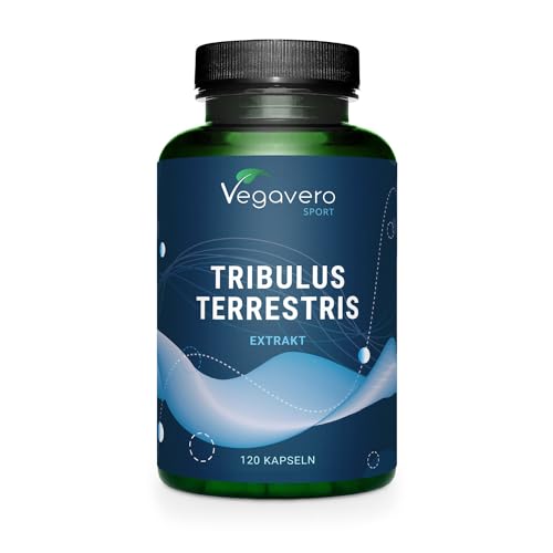 Tribulus Terrestris 1800 Vegavero® SPORT | 90% Steroid-Saponine | Natürlicher Testosteron Booster | Ohne Gelatine | Kraftsport & Bodybuilding | Laborgeprüft | Keine Zusatzstoffe | 120 Kapseln