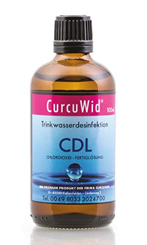 CurcuWid CDL/CDs Chlordioxid Fertiglösung 0,3% 100ml - in pharmazeutischer Braunglasflasche mit Tropfverschluss - Made in Germany