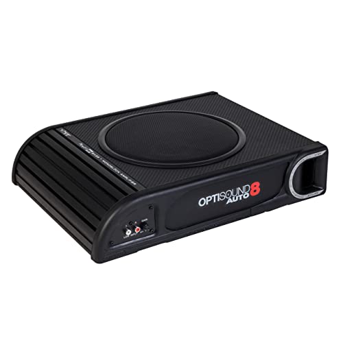 Vibe Audio Optisound Slimline 8" Untersitz-Aktiv-Bassgehäuse, OPTISOUNDAUTO8A-V2, Schwarz