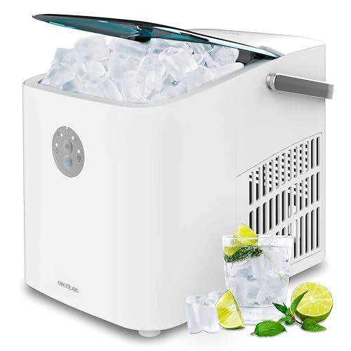 Cecotec Eiswürfelmaschine 12 kg mit Fenster Chillin' Ice 1200 Go, 120 W, Ice Maker, Kapazität tägliche Produktion 12 kg, Eis fertig in 6-8 Minuten, 2 Würfelgrößen, einfache Steuerung