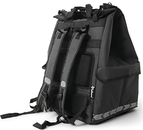 PAKERS© Großer Thermo-Lieferrucksack 35x35x60cm – wasserdichte & ergonomische Liefertasche – Thermorucksack für Transport und Lieferung von Lebensmitteln – Fahrrad, Motorrad und Scooter – Für Boten