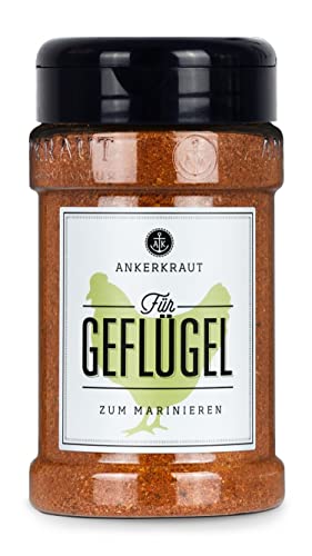 Ankerkraut Für Geflügel, Putenbrust-Filet und Chicken-Wings lecker, einfach Kochen, 230g im Streuer, Lebensmittel wie Hähnchen Pute würzen, Geschenk-Idee