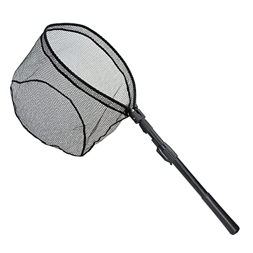 Zite Fishing Spinn-Kescher Gummiert Angeln - Angel Kescher Teleskop - Einhand Raubfisch-Kescher, Unterfangkescher Watkescher Spinnfischen 113cm Unterfangkescher gummiert gummierter Kescher Angeln