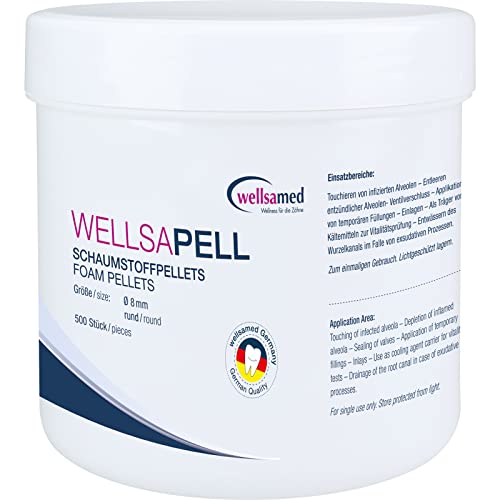 wellsamed wellsapell Schaumstoff-Pellets, Schaumstoffpellets rund, Ø 8 mm, 500 Stück