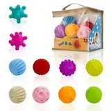 Comius Sharp Sensory Play Ballset, Weiche Baby Bälle für Kleinkinder Baby Infant Sensory Balls für Pädagogisches Spielzeug Badespielzeug (10 Pcs)