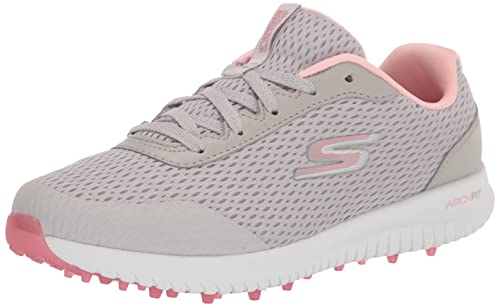 Skechers Damen Womens Shoe-GO Golf MAX 2 Fairway 3 Sneaker, Gray Mesh/Pink Trim, 39 EU