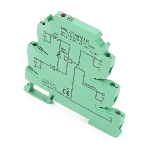 Ultradünnes SPS-Relais, Relais, Elektromagnetisches Relaisschnittstellen-Relaismodul, 230 VAC/220 VDC 1 NO 1 NC für die SPS-Automatisierung der Gerätesteuerung