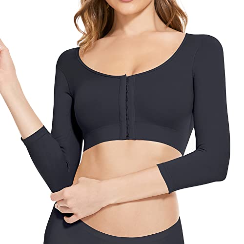 KSKshape Damen Arm Shaper Former Figurformende Shapewear Post Chirurgisch Kompression Körperhaltung Buckel Korrektor Top,Schwarz,S