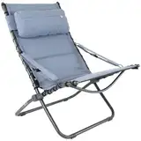 Crespo Tex-Comfort Campingstuhl, Aluminium, Blau, 89x53 cm