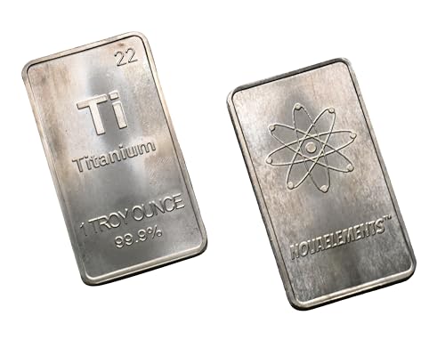 Titan-Barren, metallisches Titan, Titan-Barren 31,1 Gramm, Titan-Barren 1 Troy oz, für die Sammlung von Periodensystemen