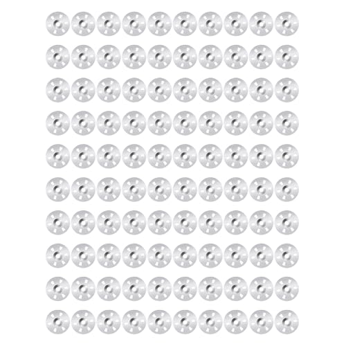 100Stück Easy Fix Unterlegscheiben, Unterlegscheiben für Fliesenträgerplatten, Befestigungsscheiben aus verzinktem Eisen, Isolierende Metallunterlegscheiben zur sicheren Isolierung Sechsloch Dichtung