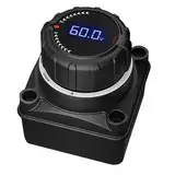 Upgrade Batterietrennschalter mit Voltmeter,DC 5-60V Hauptisolierungs- und Abschalt-/Ausschalt-Schalter für Marineboote,Autos,Lastwagen,Wohnmobile,Anhänger,Fahrzeugmotoranwendungen (Schwarz)