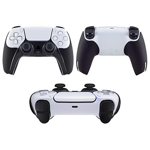 eXtremeRate PlayVital Grip Sticker für ps5 Anti-Rutsche Professionale strukturierte Gummipads Griffpolster Aufkleber Skin für Playstation 5 Controller(Armored Edition-Schwarz)