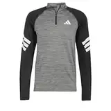 adidas Men's Icon 3-Streifen 1/4-Zip Longsleeve Black Melange/White L