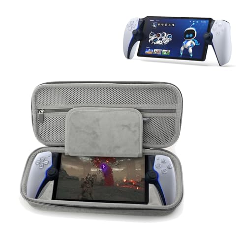 Baomaeyea Tragetasche für Playstation Portal™ Remote Player-PlayStation5,Kompatibel mit Playstation Portal Remote Player Gaming-Konsole Portable Eva stoßfest Harter Travel Case Aufbewahrung (grau)