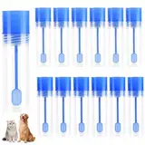 12 Stück Stuhlprobenröhrchen, 15ml Kotprobenröhrchen Hund und Katze,Stuhlröhrchen mit Löffel, Untersuchungsröhrchen für Haustiere zum Testen
