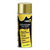 raid hp Flüssiggummi 400ml Sprühfolie Felgenfolie. Dauerelastische Gummierung für innen und außen für Auto Boot Motorrad Quad Fahrrad Freizeit Hobby, GOLD-METALLIC-MATT