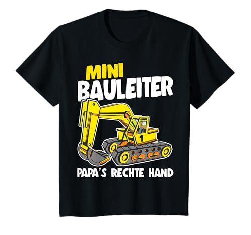 Kinder Mini Bauleiter Bauherr Bagger Kinder Junge Lustig Baustelle T-Shirt