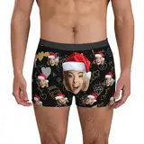 Personalisierte Unterhose Für Männer Valentinstag - Gesicht Benutzerdefinierte Boxershorts mit Foto Lustige Retroshorts Für Herren Valentinstag Weihnachten Geburtstag Geschenk Anpassen Boxer Briefs