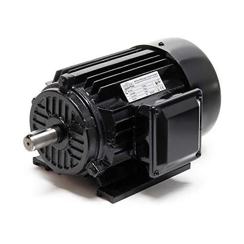 Wiltec Elektromotor 400 V 1,5 kW (2 PS) 3-phasig 2-polig E-Motor in Bauform B3 2830 U/min mit Aluminiumwicklung, Drehstrommotor