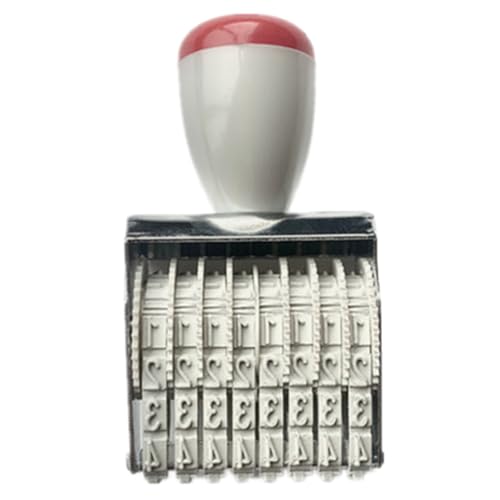 YIBOZI Gummistempel Linie Datum 6 Ziffern oder 8 Ziffern Gummi Zahlenstempel Scrapbooking Datumsstempel Drehstempel Bürostempel