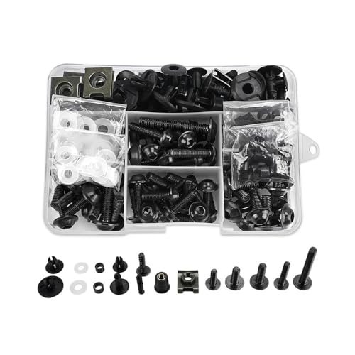 Motorrad Muttern Schrauben Für Du&cati Für MULTISTRADA 1100 1100S 1200 1200S 1260 1260S 620 950 950S EIN Set M6 M5 Verkleidung Schrauben Kit Karosserie Befestigungen Schrauben Mutter(Black)