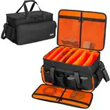 OUUTMEE DJ Tasche, Cable File Bag, Gig Bag, Abnehmbarer Gepolsterter Unterseite und Teilern, für professionelle DJ-Ausrüstung, Musikinstrumente und Zubehör, 50x30x30CM
