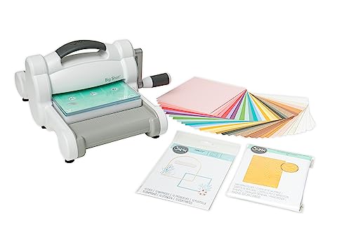 Sizzix Big Shot Starter-Set für manuelles Stanzen und Prägen (6 Zoll) | Kartenherstellung, Papierbasteln, Scrapbooking, Schablonieren und mehr, Weiß/Grau, Einheitsgröße