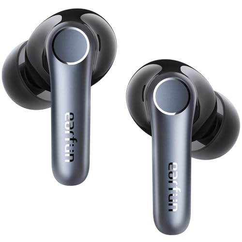 EarFun Air Pro 4 Bluetooth Kopfhörer mit Adaptive Hybride Geräuschunterdrückung, aptX Lossless, Hi-Res Audio, LDAC, 6 Mikrofone cVc 8.0 KI Anrufe, 52H Akku, Multipoint, Bluetooth 5.4, In Ear Detection