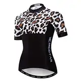 Hotlion Sommer-Fahrradtrikot, atmungsaktiv, für Damen, Mountainbike-Trikot, schnelltrocknend, kurzärmelig, Fahrradbekleidung, Cf2241, M