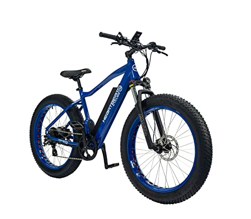 Highphoria E-Fatbike 26 Zoll Elektrofahrrad • E-Bike mit fetten Reifen • Fat Tire E-Mountainbike (Herren & Damen) • Hydraulische Federgabel • Pedelec (Blau/Blau)