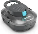 TALOSBO Pleco S1 Poolroboter, 80 Min Automatische Reinigung, Dual Motoren Poolreiniger Selbsteinparkfunktion mit 2,5 Stunden Ladezeit Poolsauger Akku für Flache Böden Pools