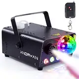 Nebelmaschine, Xndryan 600W Nebel Maschine Tragbar Nebelmaschine mit LED Licht, Klein Rauchmaschine mit Fernbedienung, Perfekt für Hochzeiten, Weihnachten, Halloween und Bühnenshows