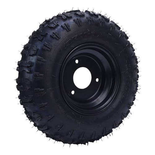 CFTGIW 13x5.00-6 Rad Rand Reifenbaugruppe 13x5-6 Reifen- und Rand-Set 6-Zoll-Verstärkungs-Traktions-Impact-Beweis für Go Kart Drift Trike Quad ATV mit Legierungsrandanpassung für 70 90