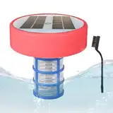 Solar Pool Ionisator, automatischer Wasserreiniger, Poolreiniger mit Kupfer-Ionisation, UV-beständiges Solarpanel & LED-Beleuchtung, Chlor für Freshwater, Saltwater, Spas