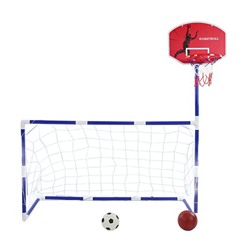 XIASABA in 1 Sportzentrum Kids Basketball Fußball Sport Set Kinder Basketball Hoop Innenräume im Freien im Freien Eltern Kinder Interaktive Spielzeug