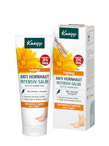 Kneipp Anti Hornhaut Intensiv-Salbe, Reduziere Hornhaut effektiv, tiefenwirksam und langanhaltend, Intensive Feuchtigkeit für eine spürbar weiche Haut, 75ml