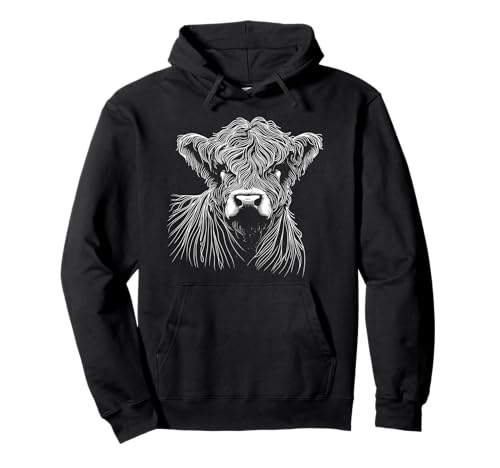 Fingerprint Kuhzüchter, Galloway-Rinder mit Gürtel Pullover Hoodie