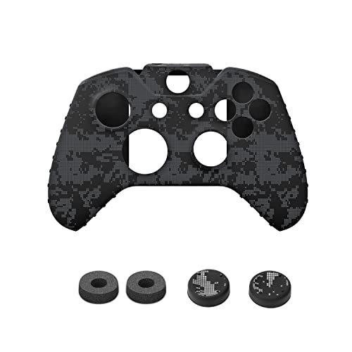 NiTHO Gaming Kit V2 für Xbox One Controller, Anti-Schweiß-Silikonhülle zum Schutz vor Kratzern, Set von 2 Joystick-Kappen, 2 Präzisionsringe, Spielzubehör für Xbox One Controller - Camouflage