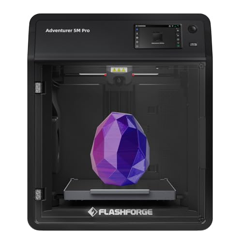 FLASHFORGE Adventurer 5M Pro 3D Drucker,600mm/s Hochgeschwindigkeitsdruck,3D-Druckmaschinen Automatische Nivellierung,Doppelfiltration,Fernüberwachung,Schnellabnehmbare Düse,Automatische Abschaltung