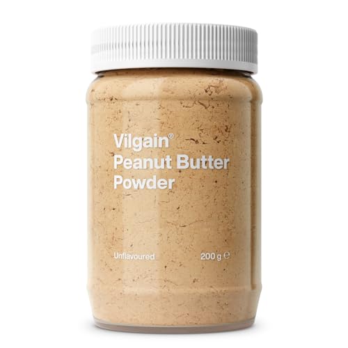 Vilgain 100% BIO Erdnussbutter Pulver | Zuckerfrei mit 2x Weniger Kalorien | Ideal für Smoothies & Porridge | Reich an Eiweiß & Ballaststoffen | 46 kcal pro Portion