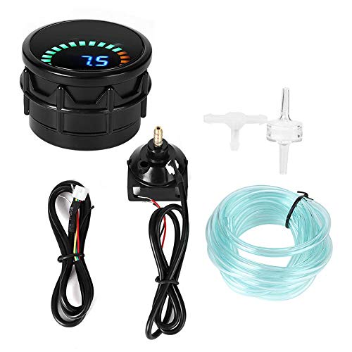 Vakuummessgerät, Vakuummessgerät, Qiilu Auto Auto 2in Vakuummeter LED Skala + Digitalanzeige 12V Universal