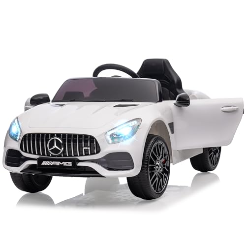 Kinder Elektroauto Benz Amg Gt Mit 12V7AH Kinderauto Elektrisch, Fernbedienung Und Eva Reifen Mit USB, Bluetooth, Musik, Elektro Auto für Kinder Ab 3 Jahre